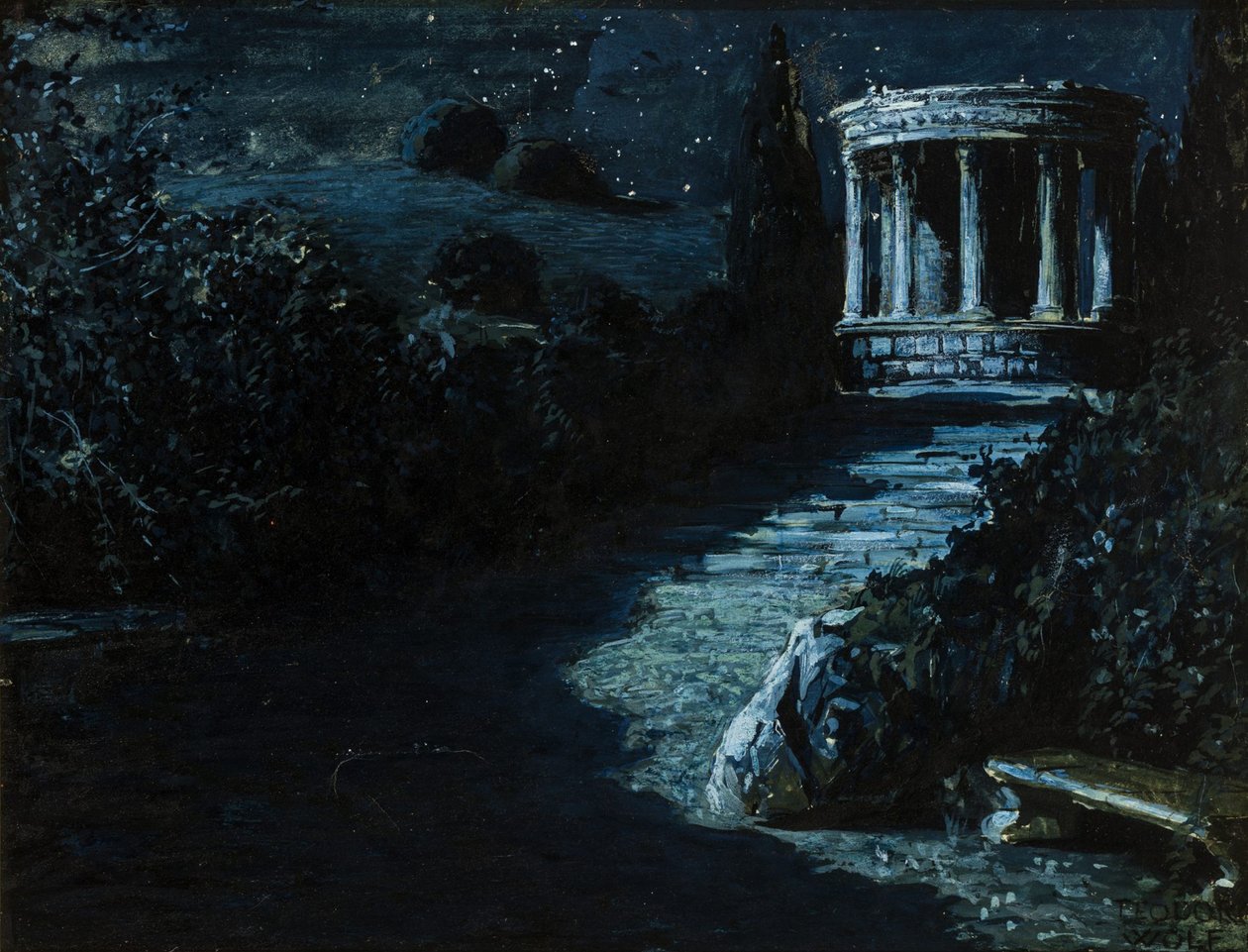 Noční krajina Noční krajina, 1908. od Teodoro Wolf Ferrari
