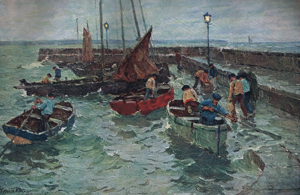 Přístavní scéna, cca 1915 od Terrick Williams