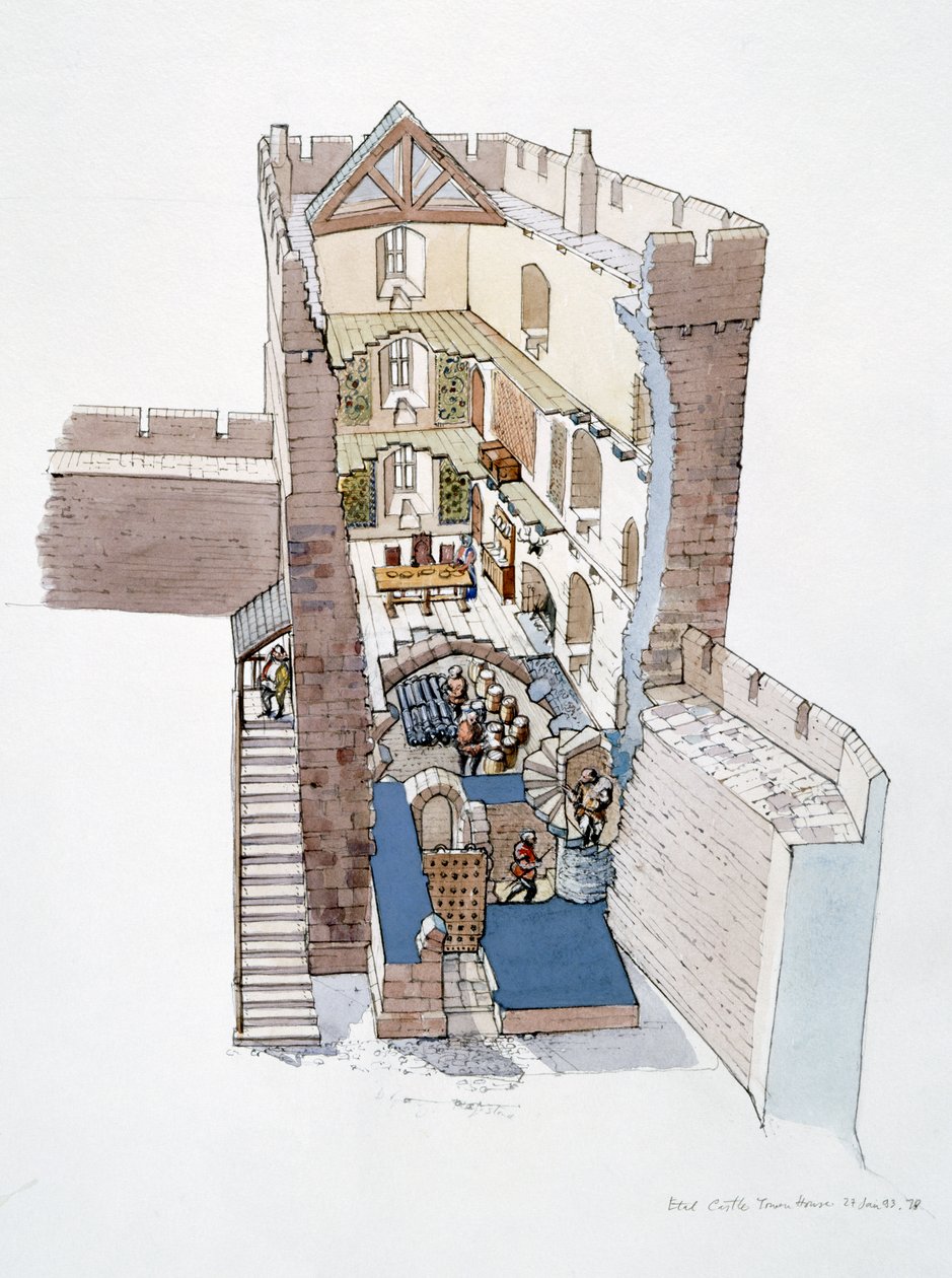 Hrad Etal, c14. století, c1990-2010 od Terry Ball