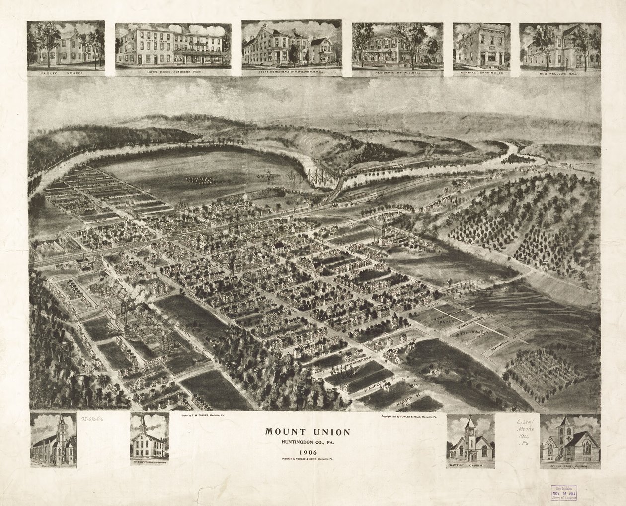 Mount Union, Huntingdon Co. od Thaddeus Mortimer Fowler