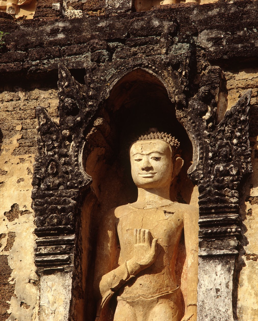 Buddha na čedí, období Davaravati (terakota) od Thai School