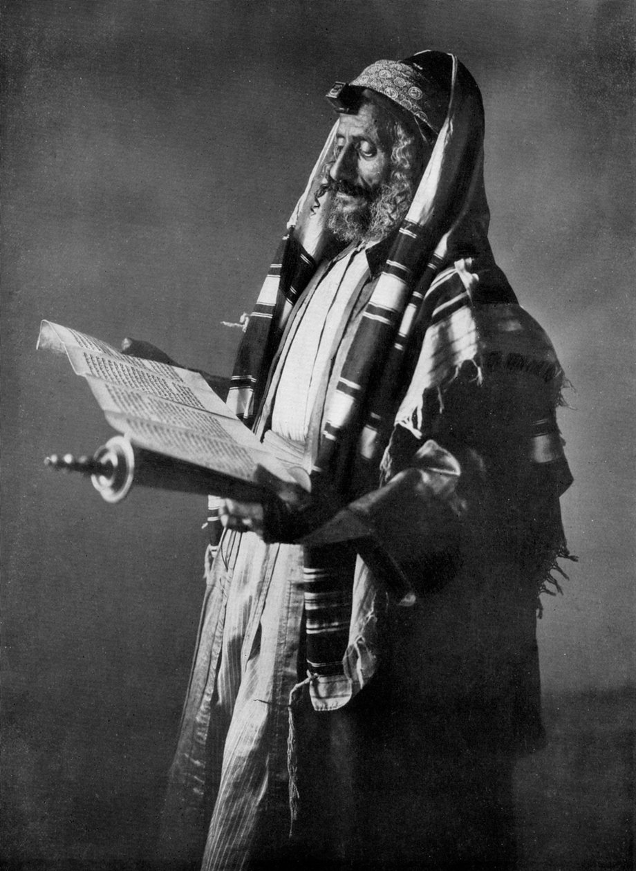 Rabbi čte Zákon. od The American Colony