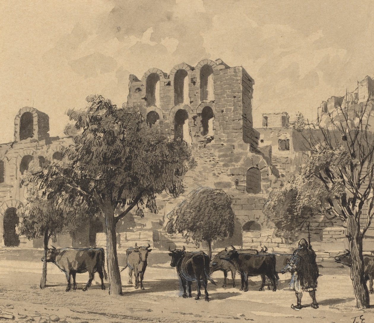 Divadlo Herodes Atticus, 1890. od Themistocles von Eckenbrecher