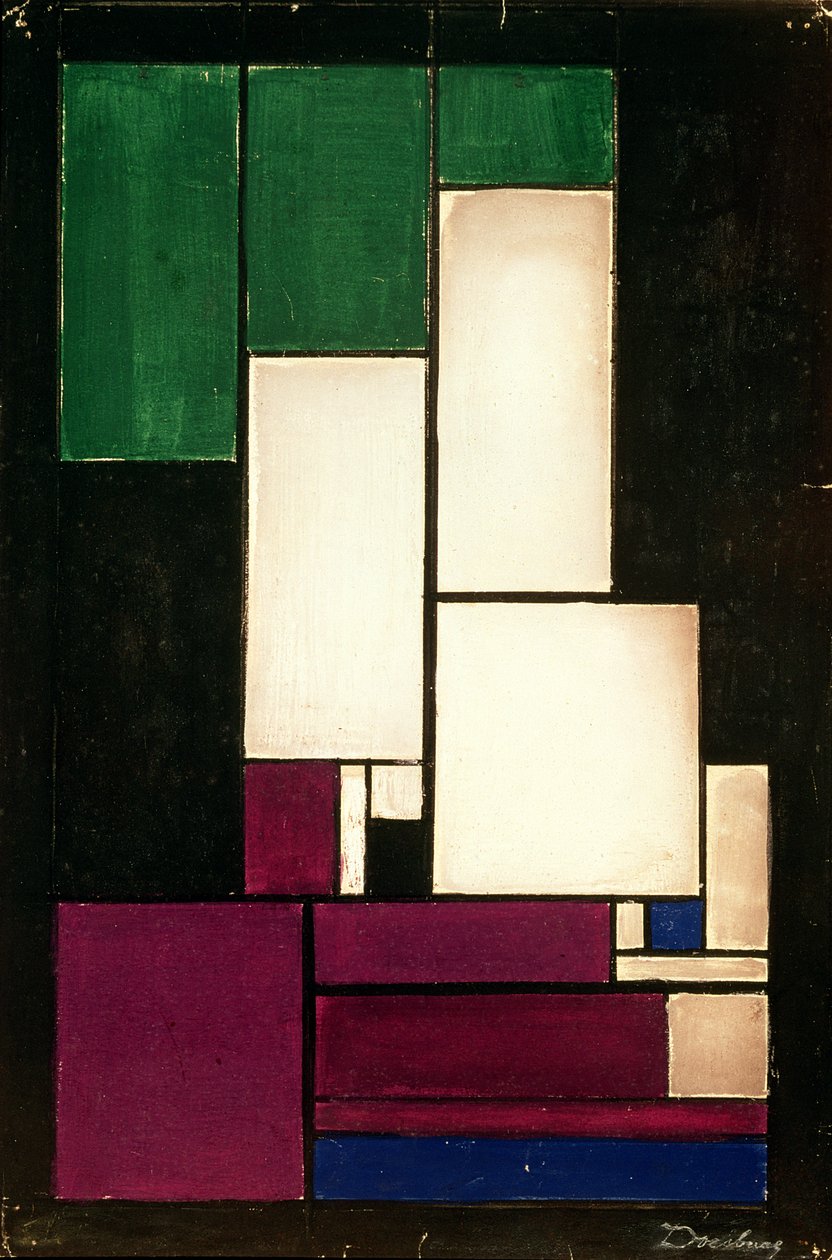 Složení, 1922 (kvaš) od Theo van Doesburg