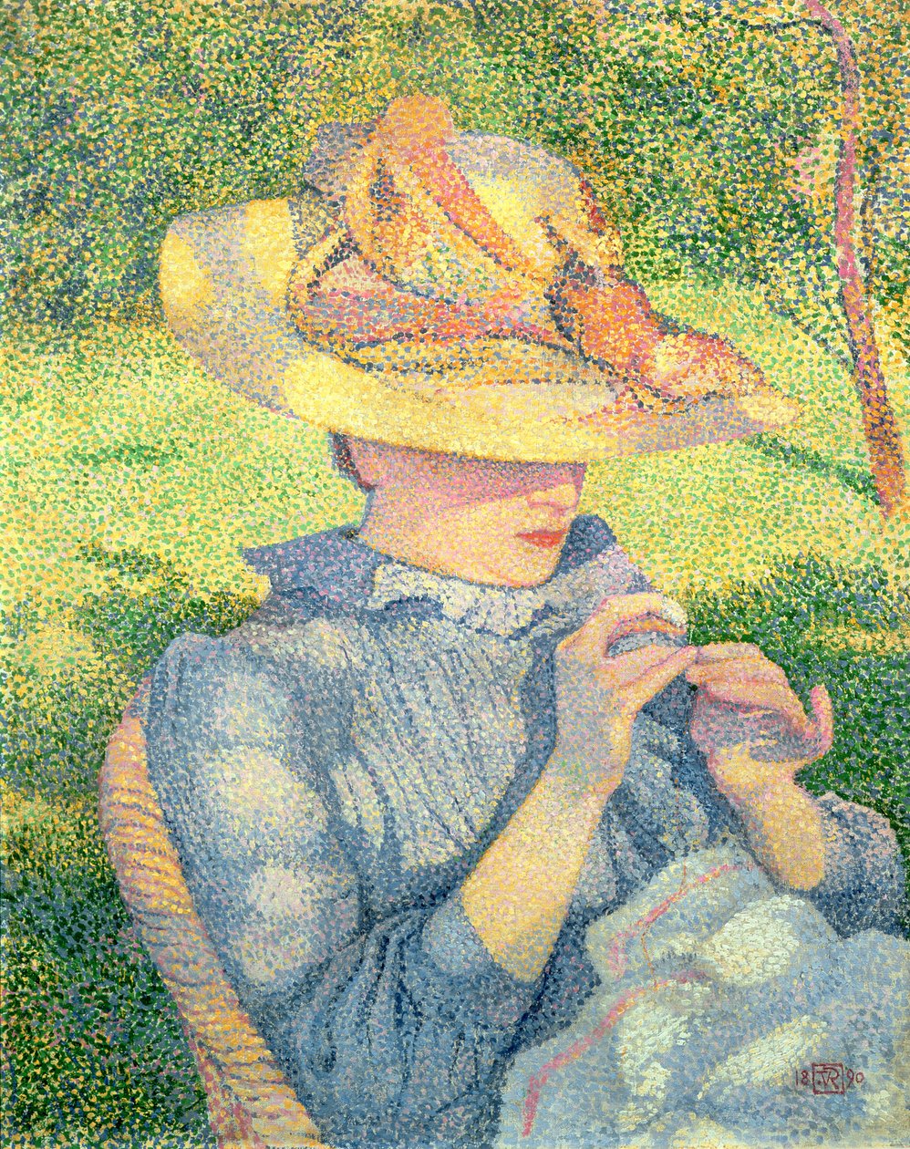 Slaměný klobouk, 1890 od Théo van Rysselberghe