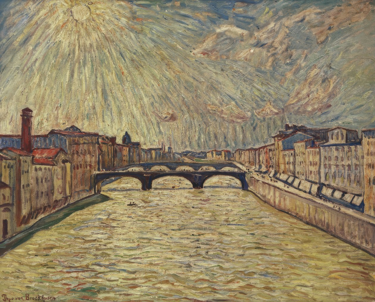 Most Arno ve Florencii I od Theo von Brockhusen