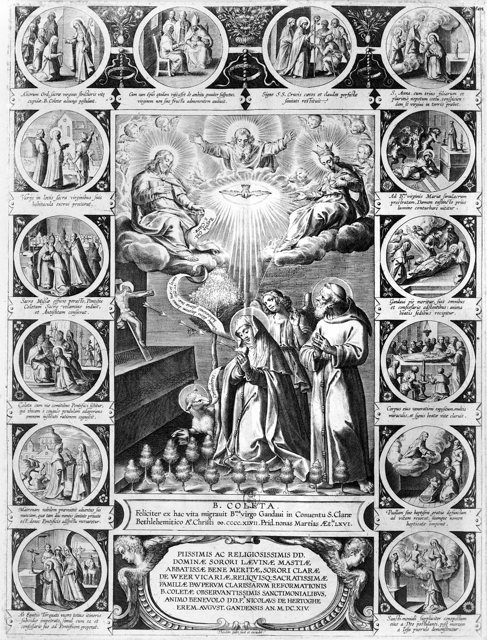 Scény ze života St. Colette (1381-1447) od Theodor Galle