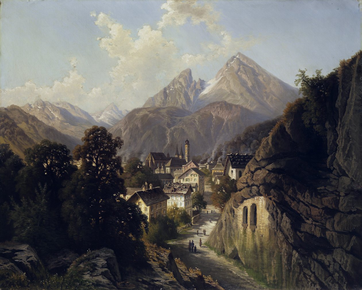 Pohled na Berchtesgaden od Theodor Nocken