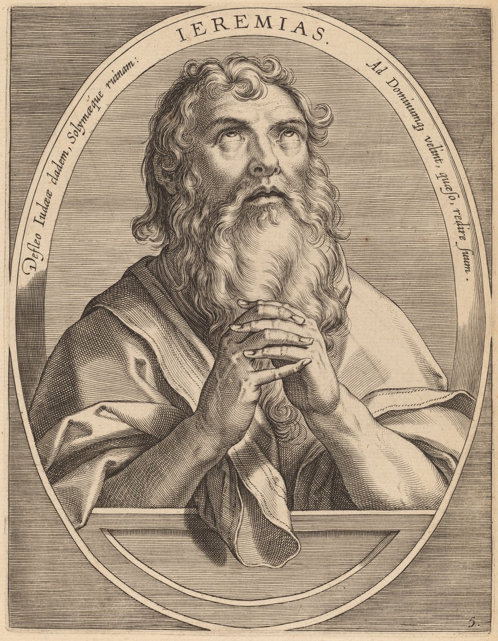 Jeremiáš od Theodor Galle after Jan van der Straet