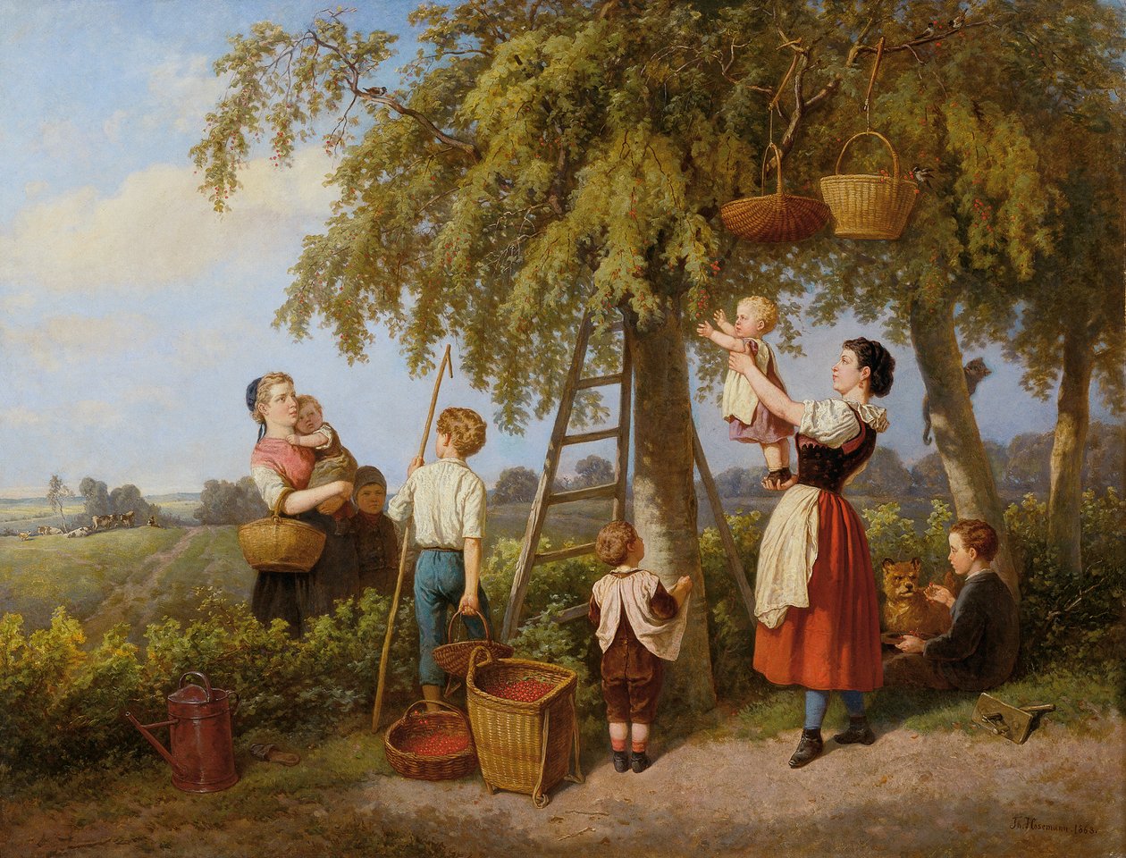 Sklizeň třešní od Theodor Hosemann