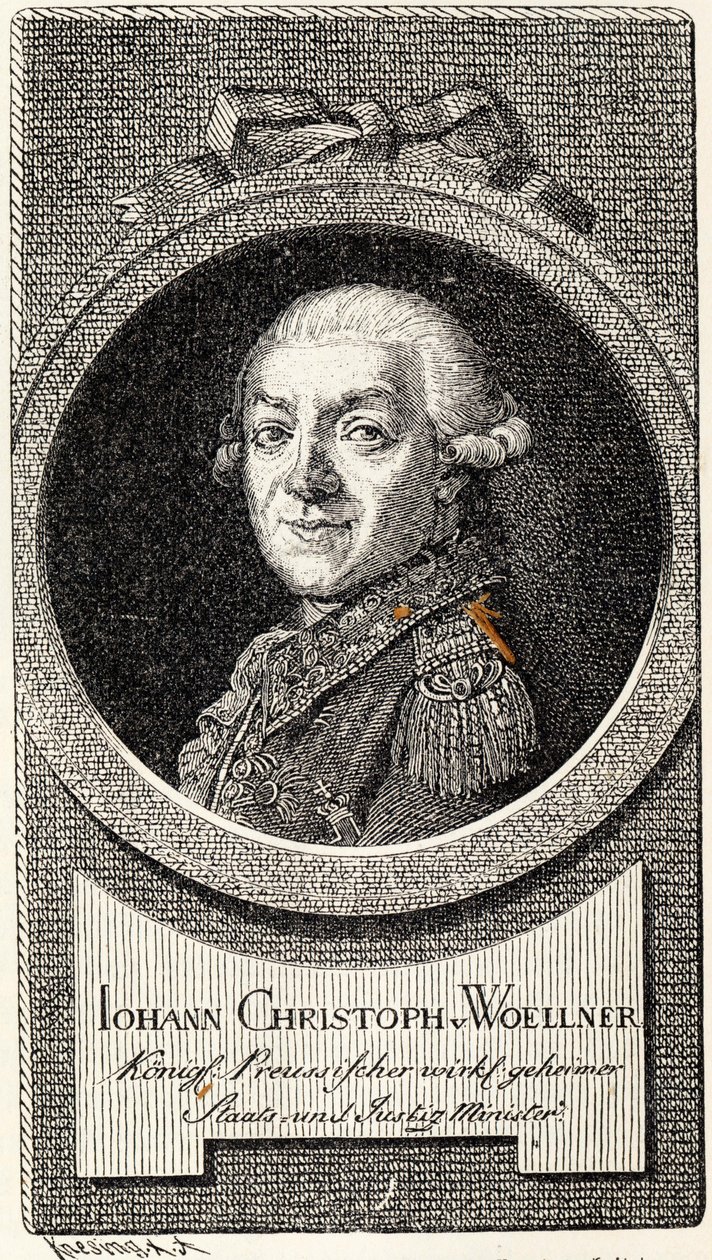 Johann Christoph von Woellner 1732-1800. od Theodor Knesing