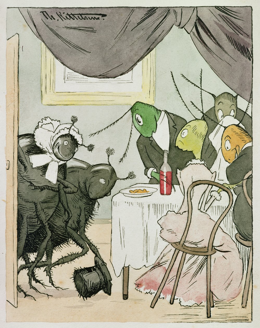 Trapné rodinné vztahy od Theodor Kittelsen