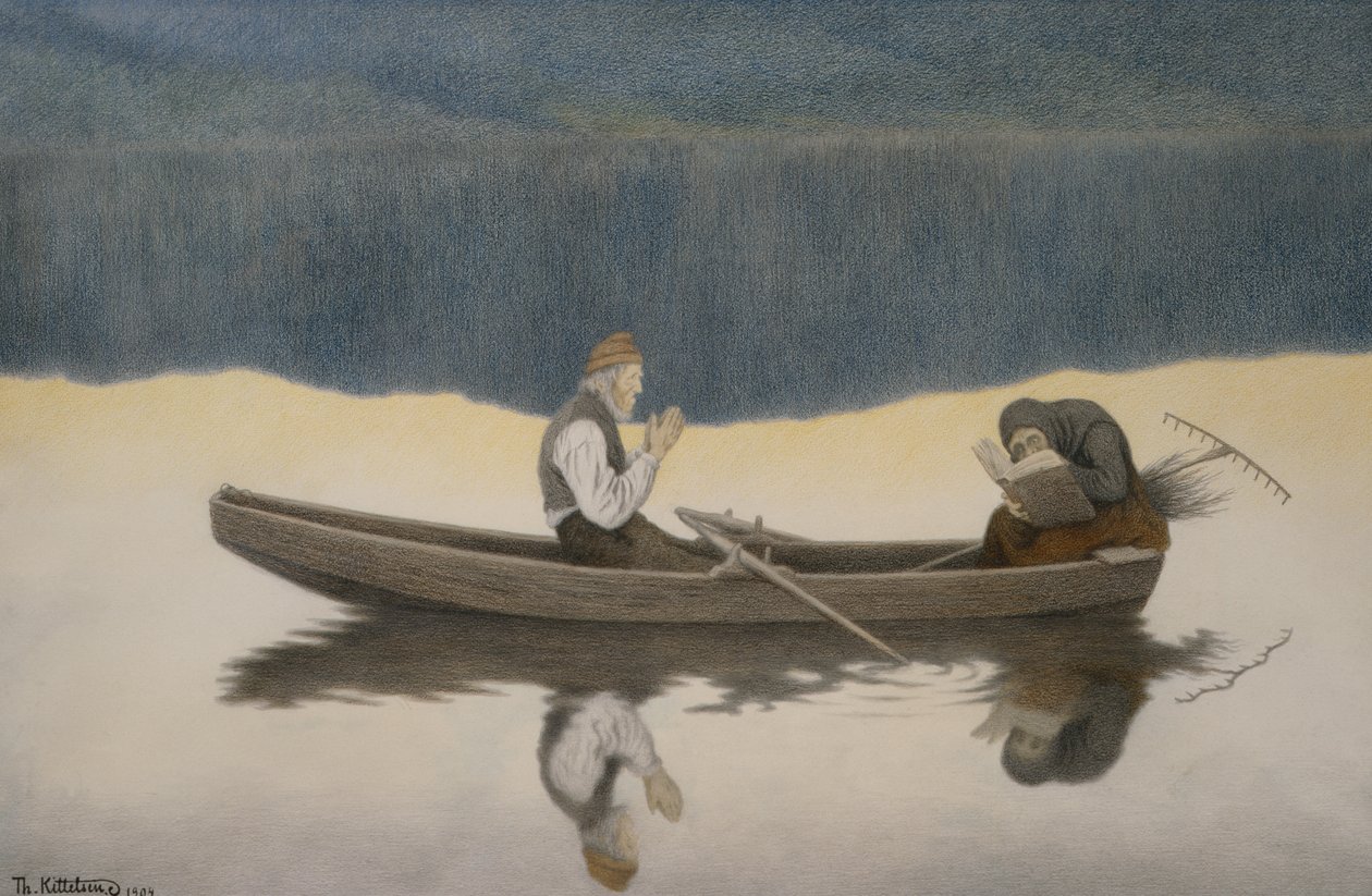 Přes moře a řeku od Theodor Kittelsen