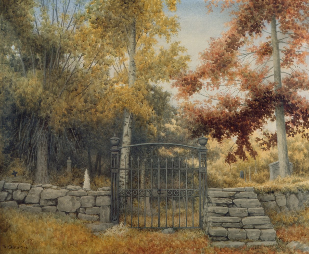 Kostelní dvůr v Bråtebakken od Theodor Kittelsen