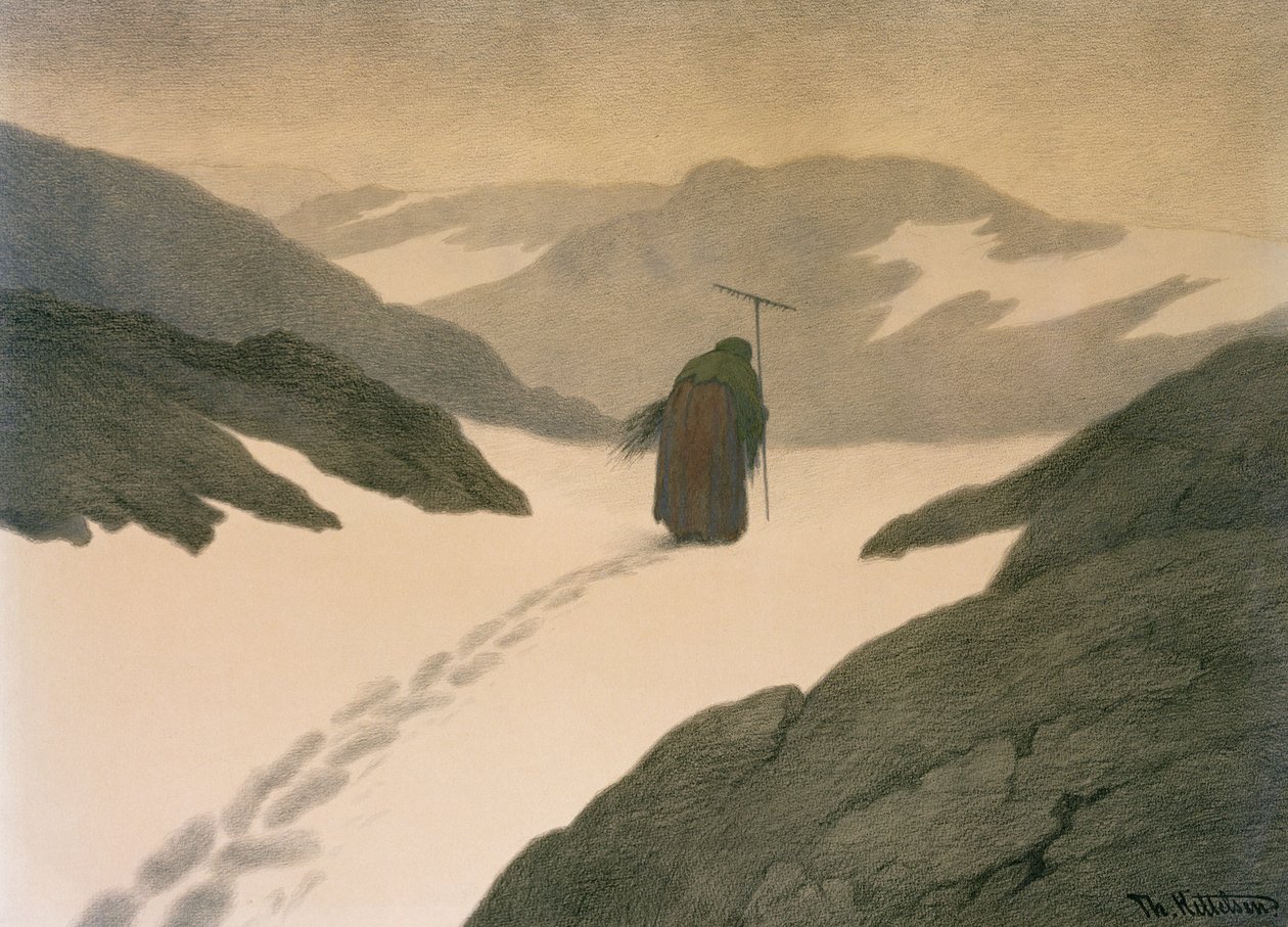 Mor na hoře od Theodor Kittelsen