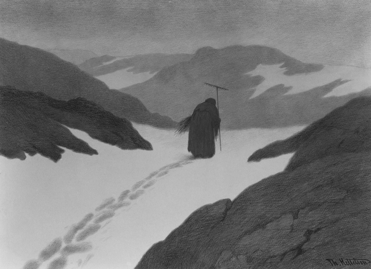Mor na hoře od Theodor Kittelsen
