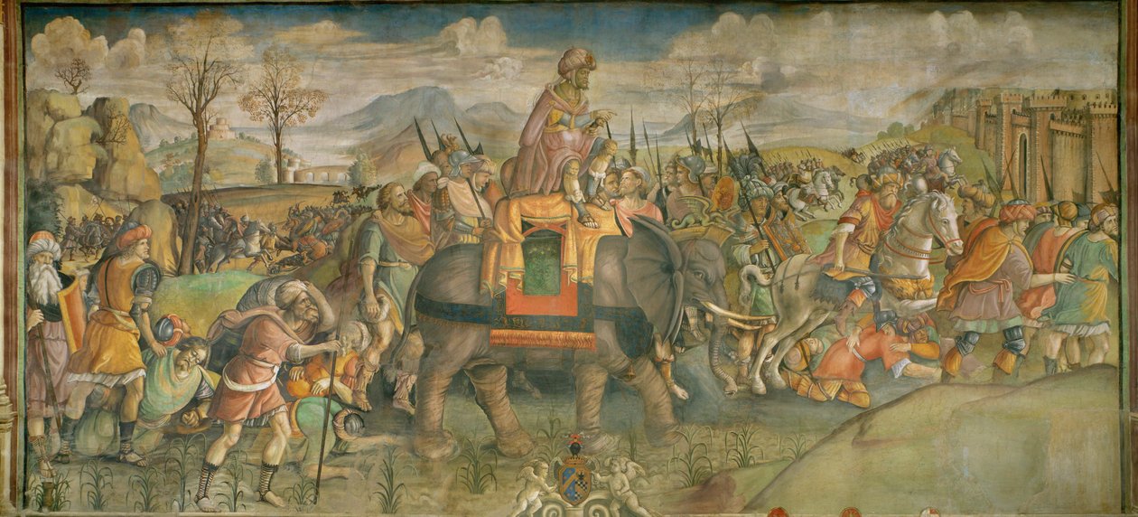 Hannibal v Itálii Freska ... (freska) od Theodor de Bry