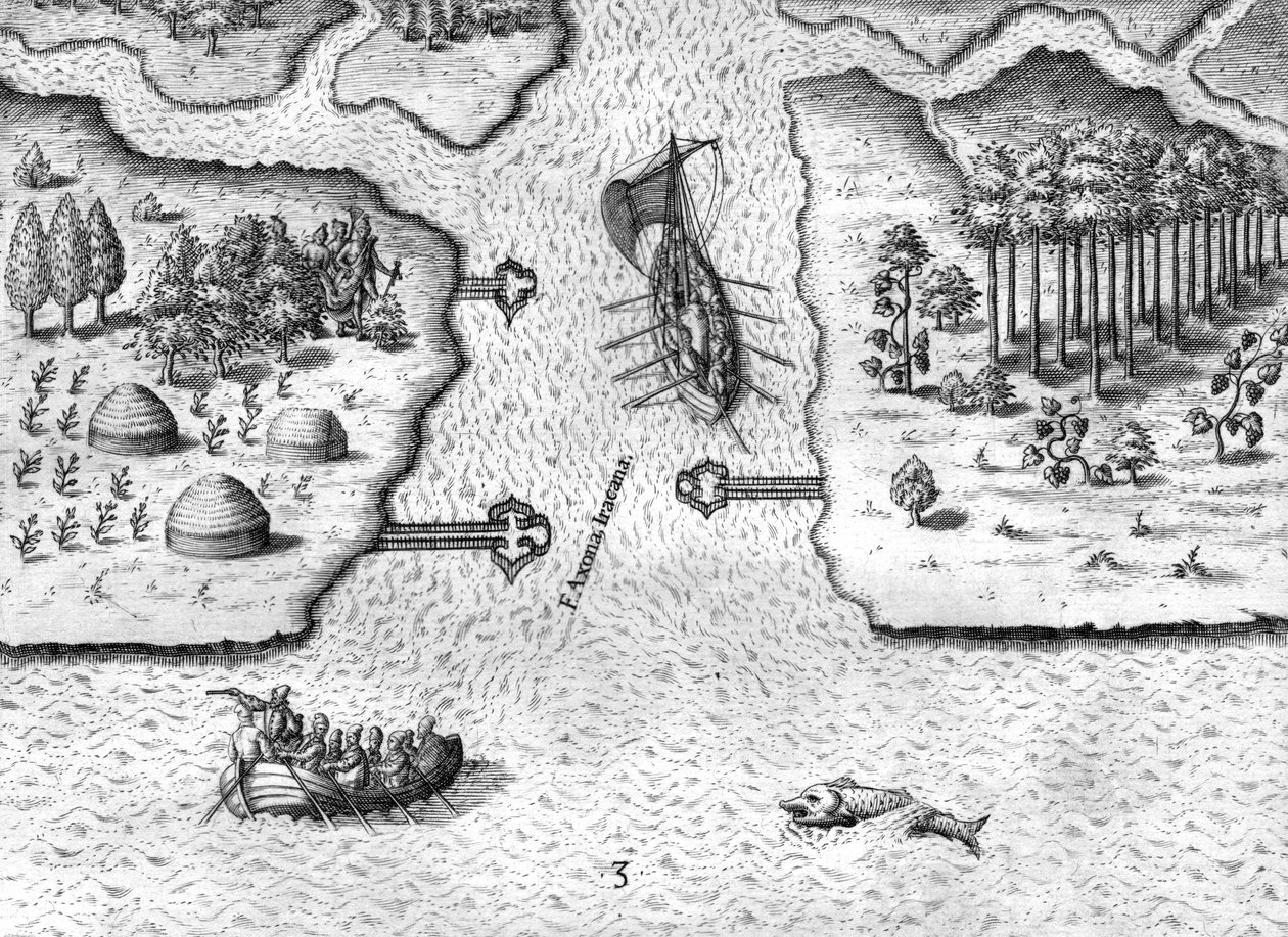 Francouzské listy Řeka May od Theodor de Bry