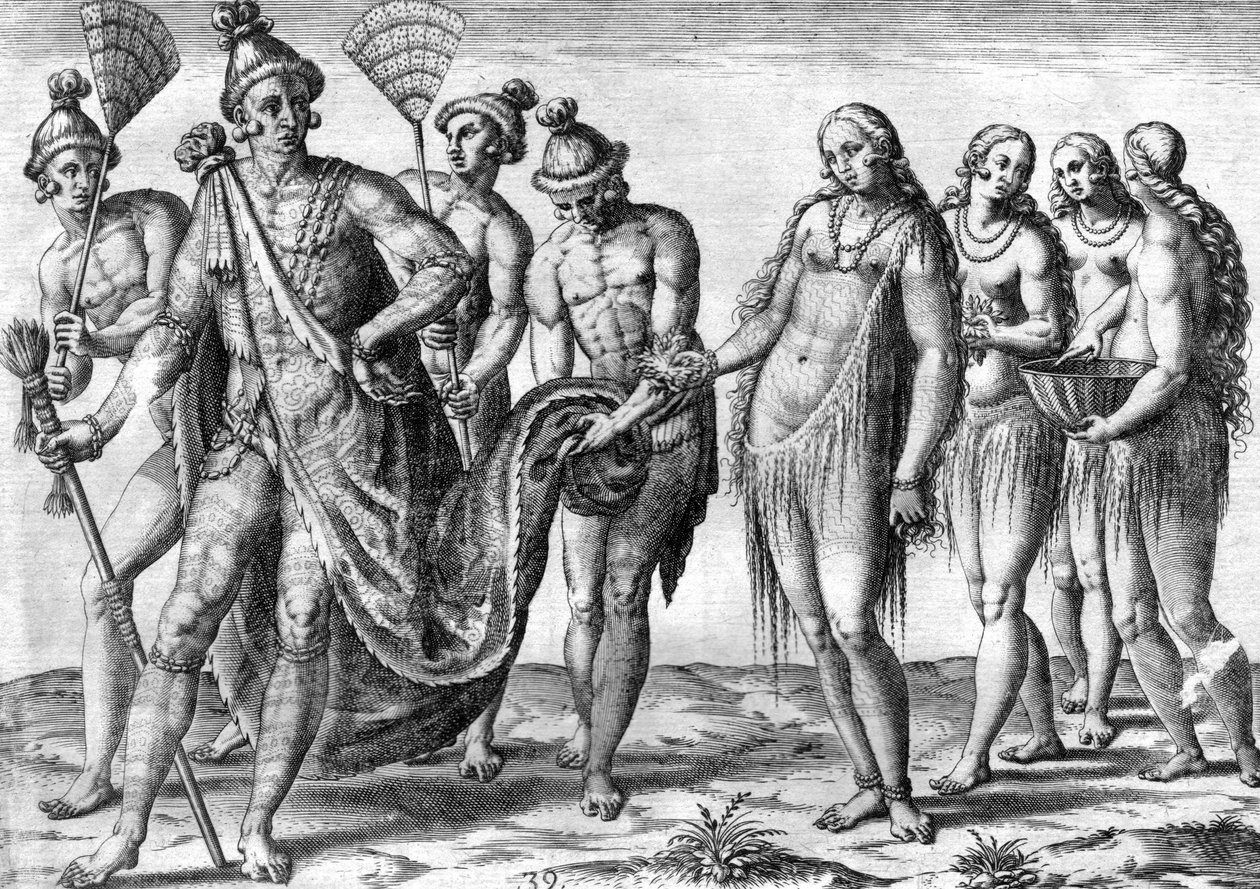 Kmen indiánů Timucua od Theodor de Bry