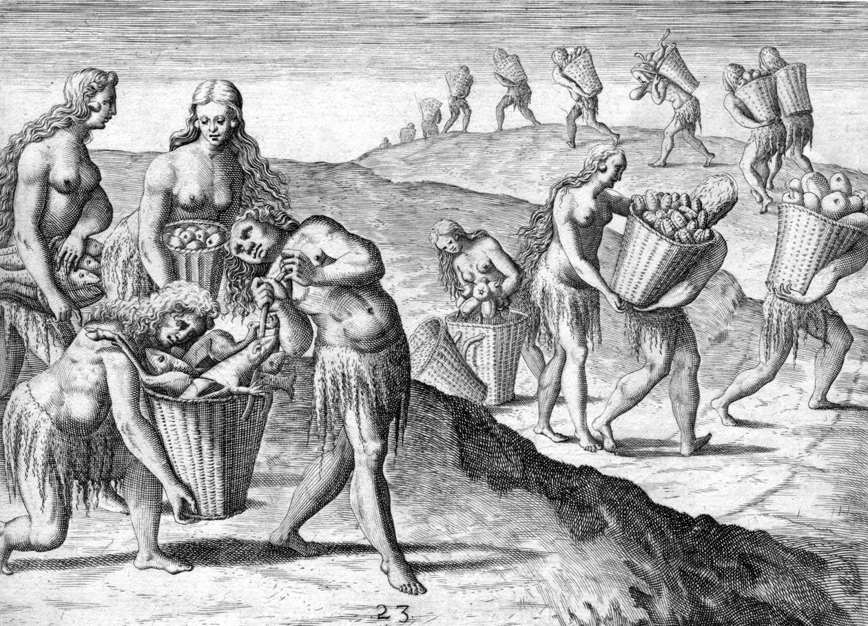 Kmen indiánů Timucua od Theodor de Bry