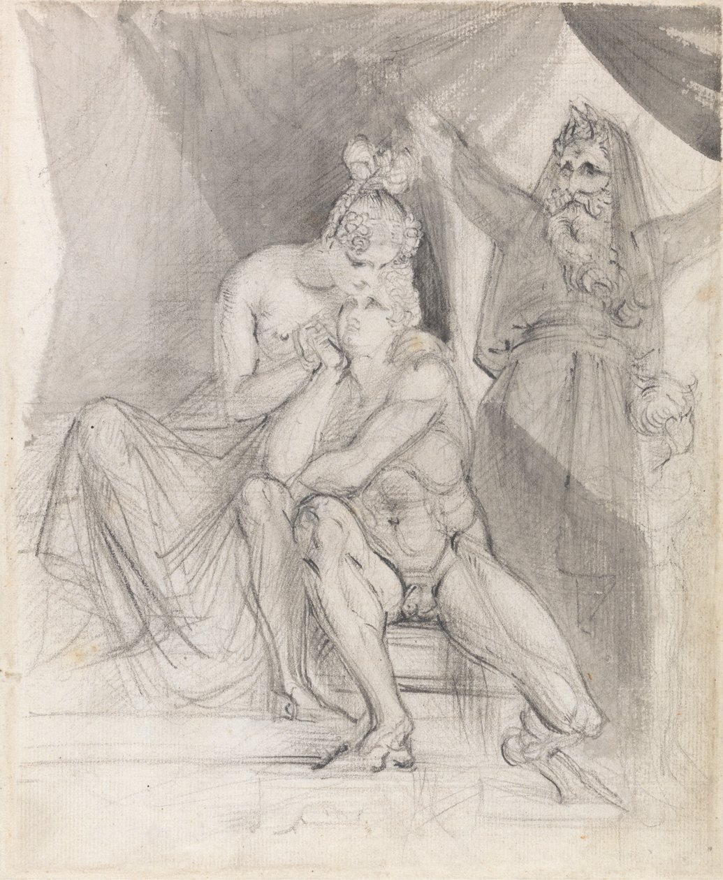 Prospero sleduje Ferdinanda a Mirandu od Theodor von Holst