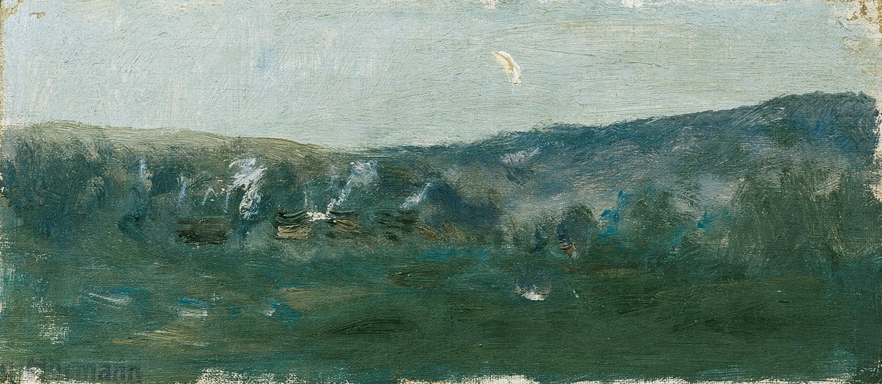 Kopcovitá krajina s půlměsícem od Theodor von Hormann