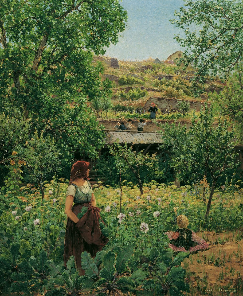 dívka v máku od Theodor von Hormann
