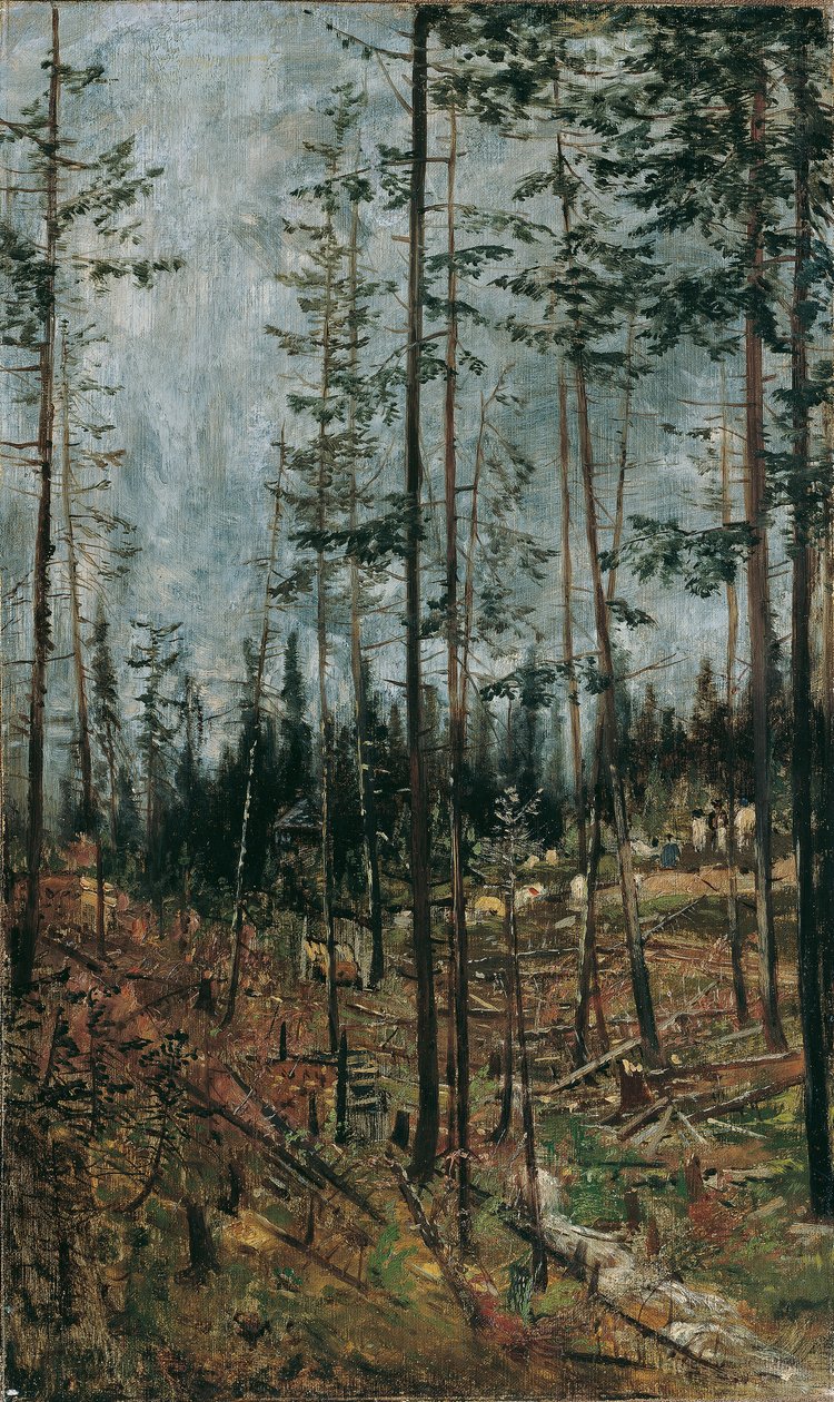 Waldschlag bei Gödöllö od Theodor von Hormann