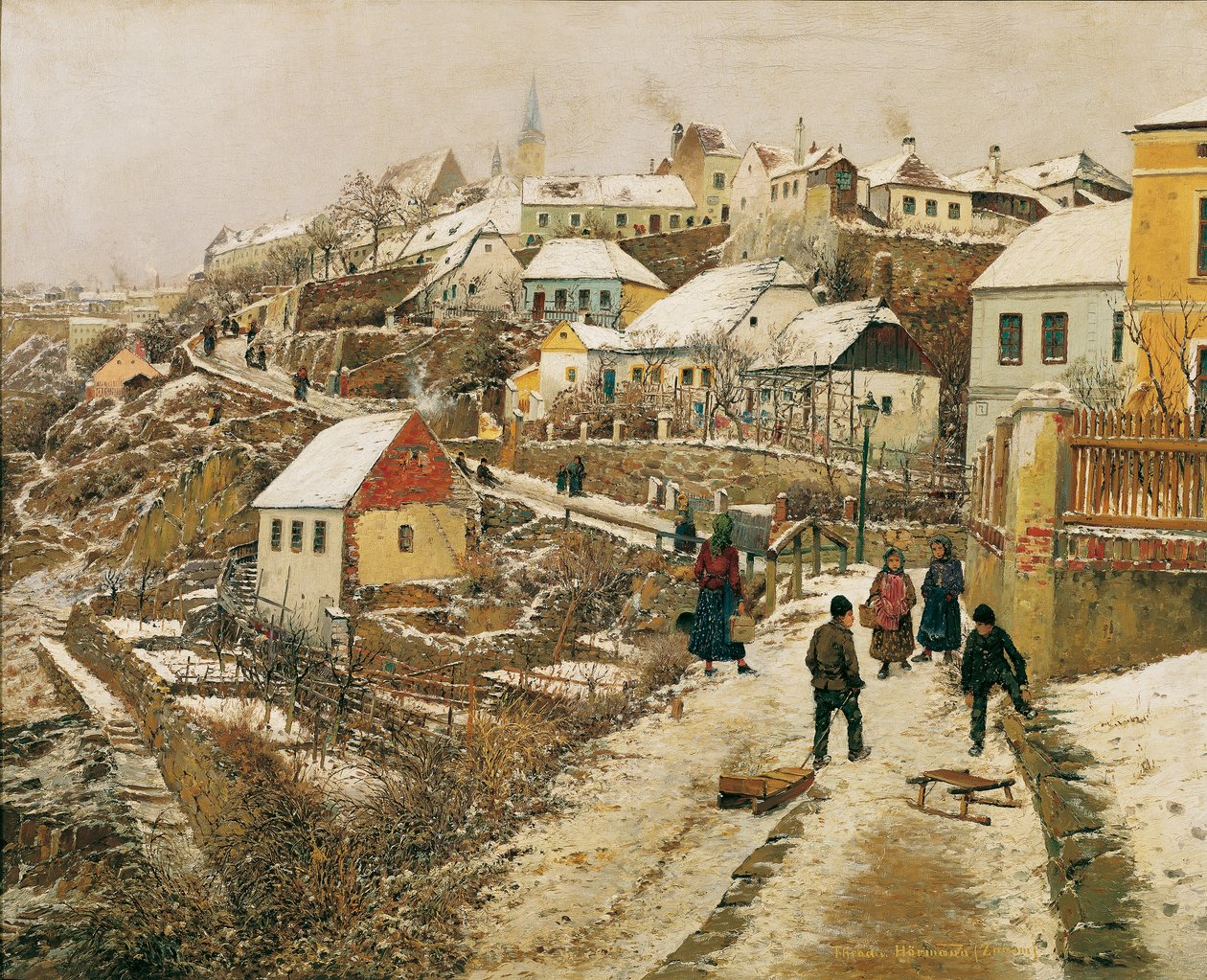 Znaim ve sněhu II od Theodor von Hormann