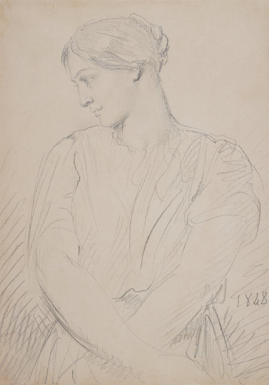 Alice Ozy, 1848 (grafit na papíře) od Théodore Chassériau