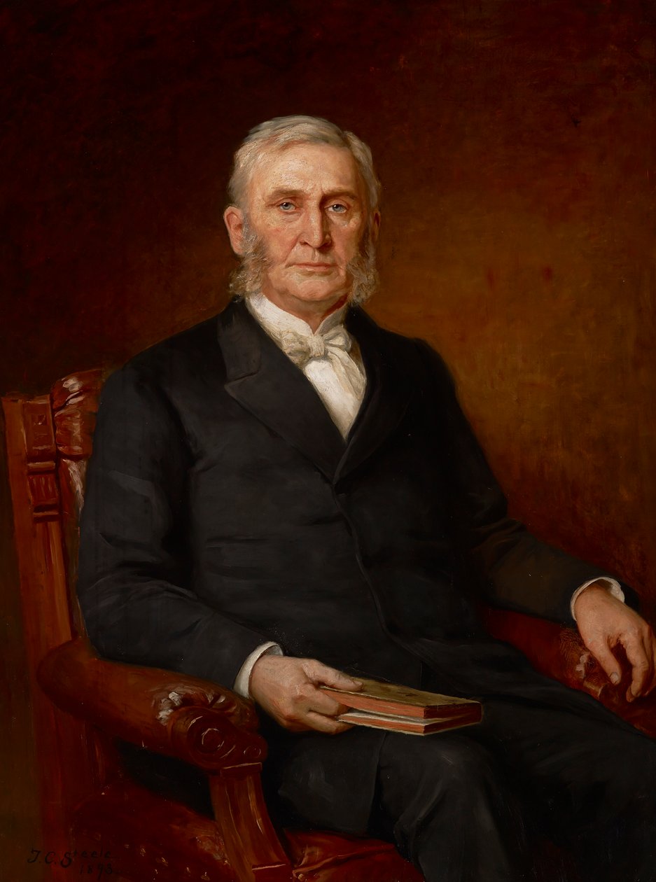 Portrét reverenda Nathaniela A. Hyde od Theodore Clement Steele