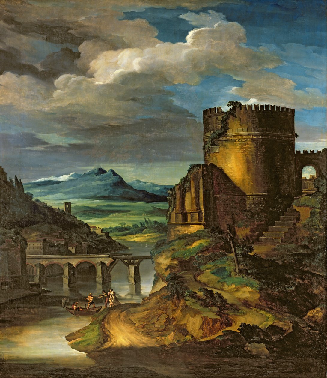 Italská krajina aneb Krajina s hrobem od Theodore Gericault