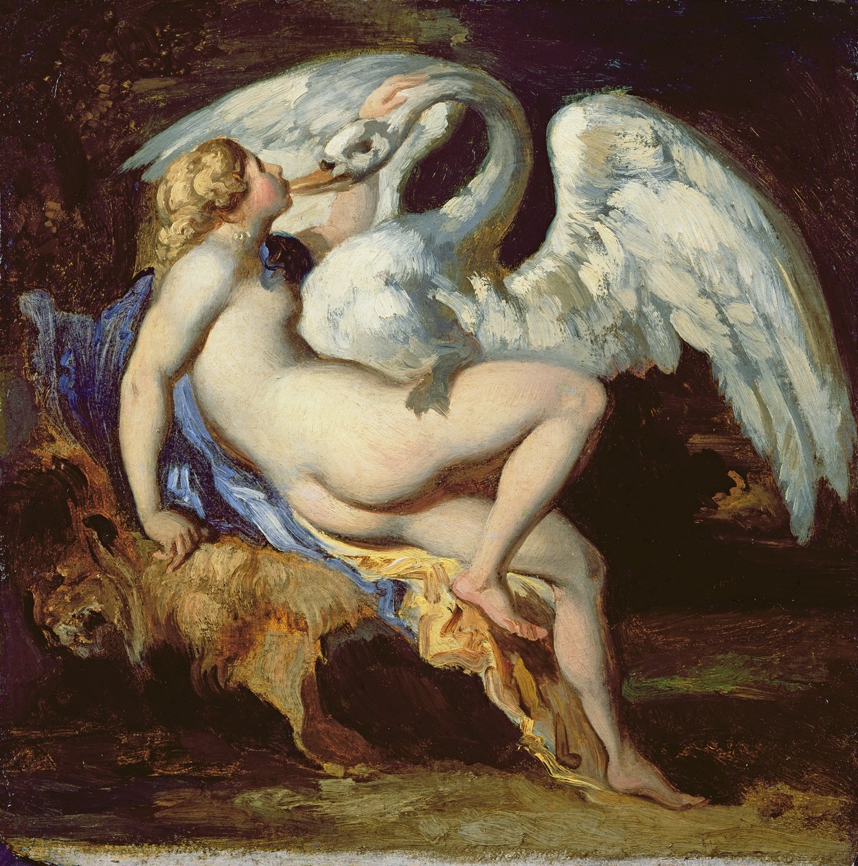 Leda a labuť od Theodore Gericault