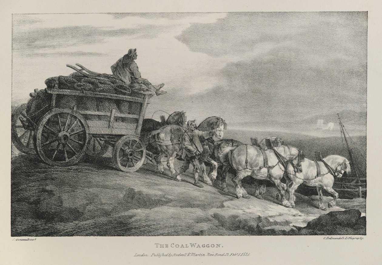 Uhelný vůz, 1821 od Theodore Gericault