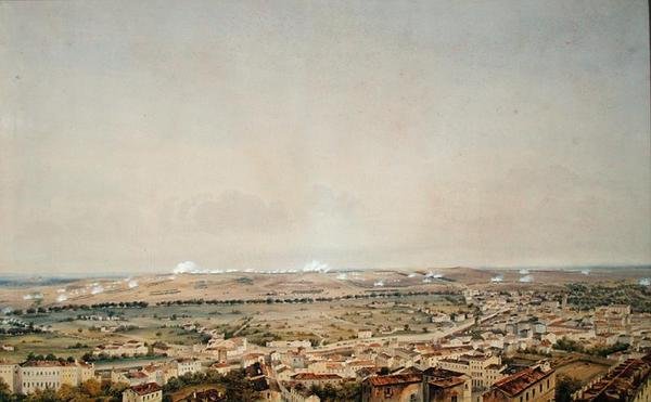 Bitva u Toulouse, 10. dubna 1814 (wc na papíře) od Theodore Jung