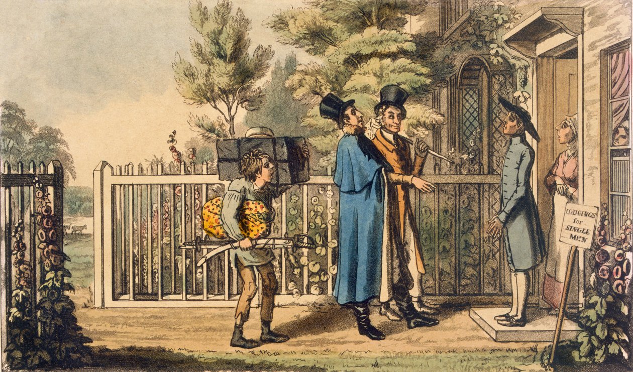 Ilustrace z „Life of an Actor“ od Pierce Egana, vydáno 1825 (barevná rytina) od Theodore Lane