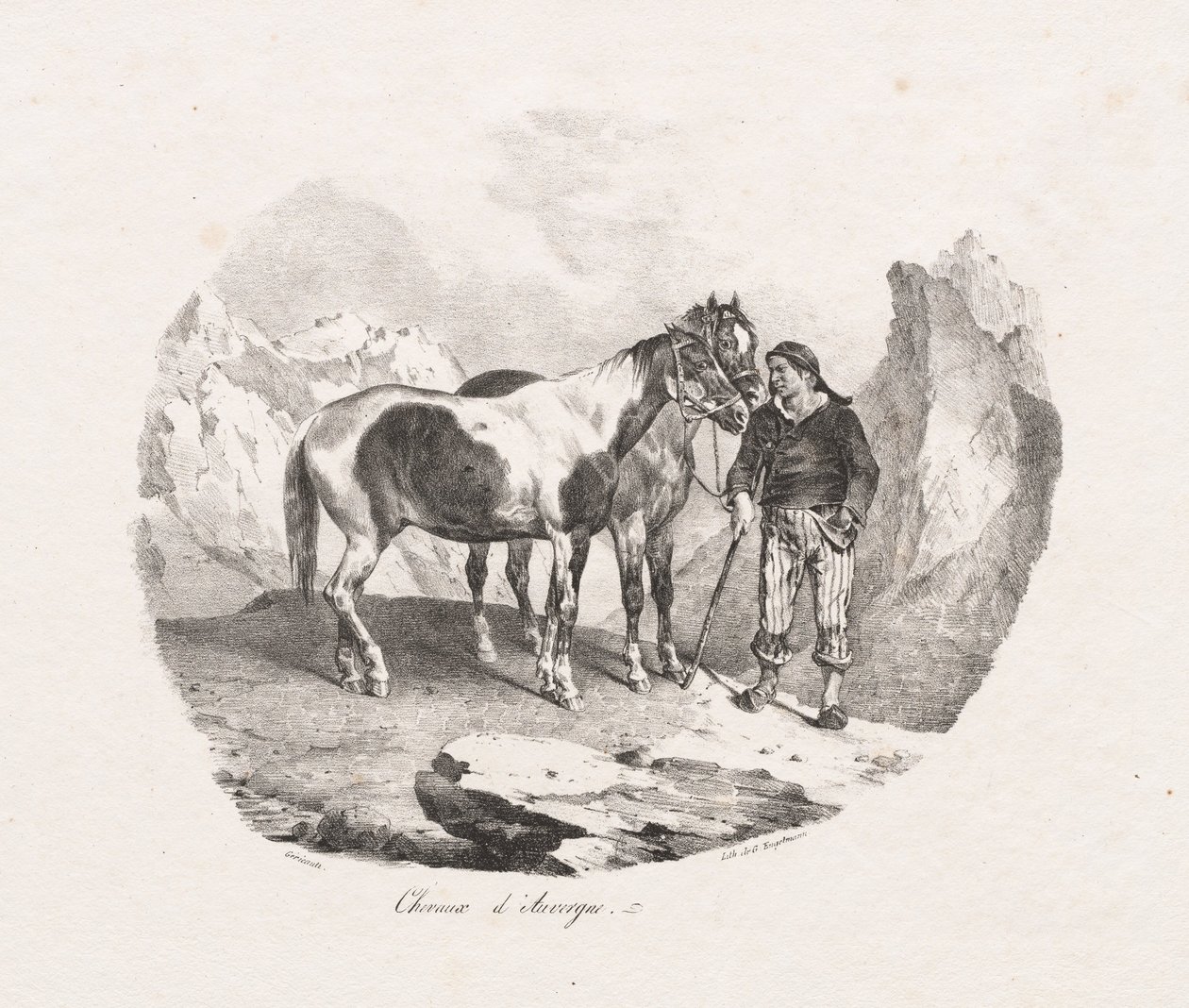 Koně z Auvergne od Theodore Gericault