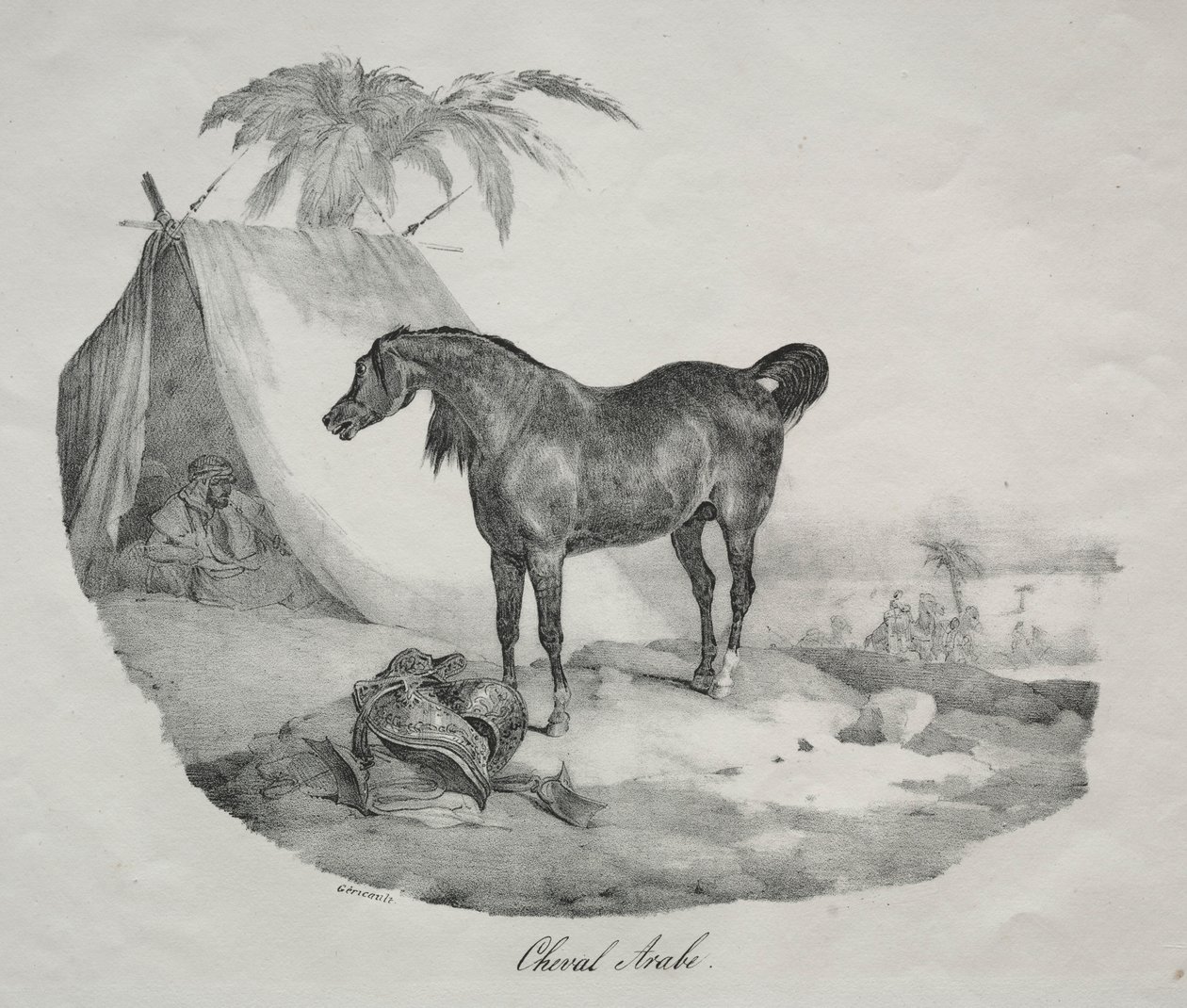 Arabský kůň. od Theodore Gericault