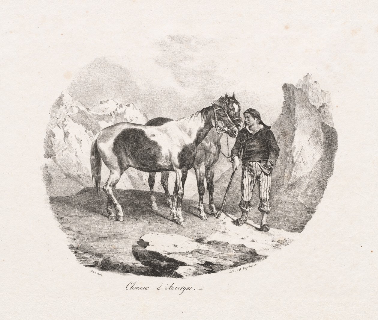 Auvergneští koně od Theodore Gericault