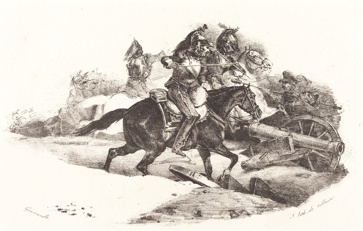 Nabíjení kyrysníků od Theodore Gericault