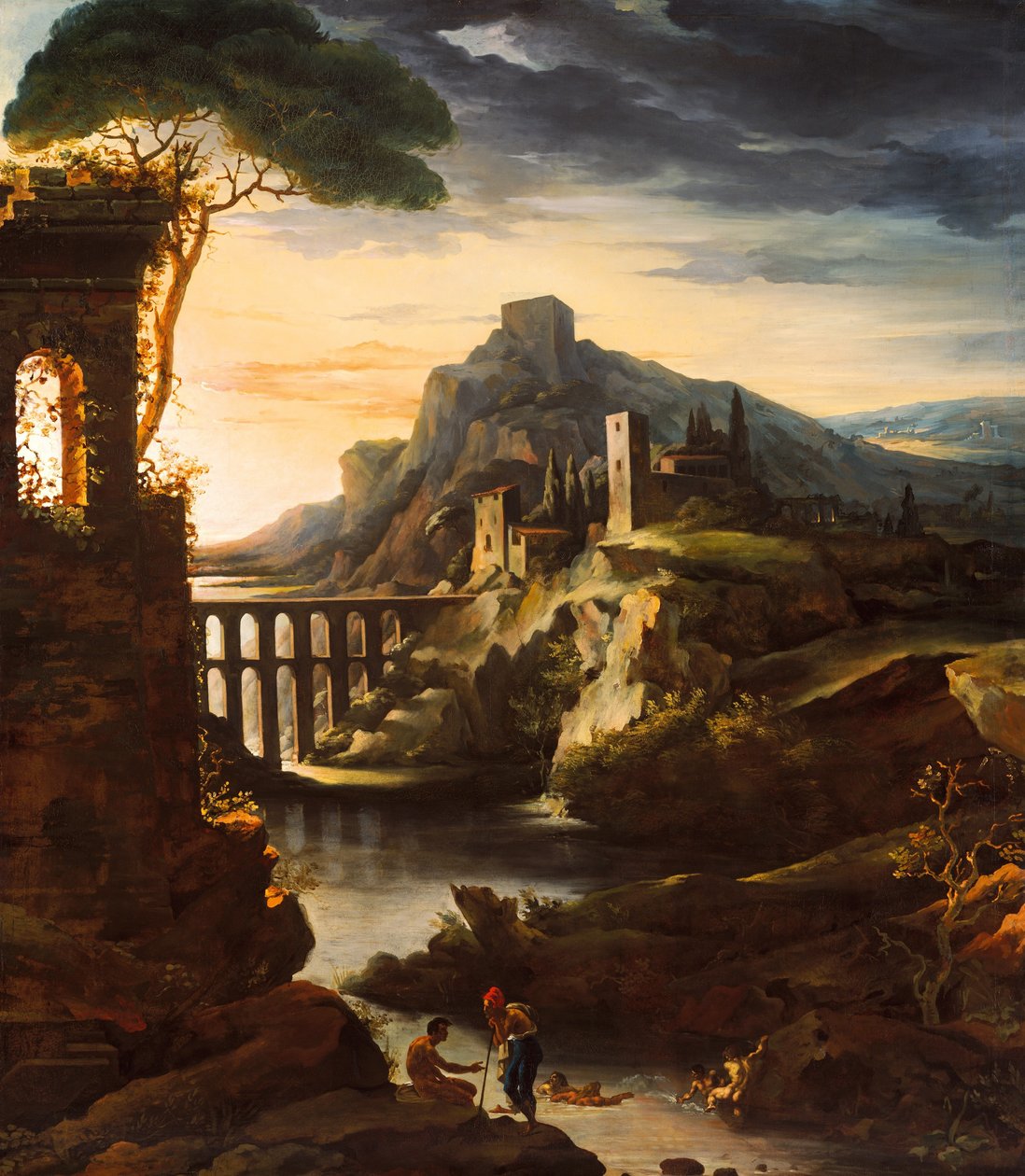 Večer: Krajina s akvaduktem, 1818. od Theodore Gericault