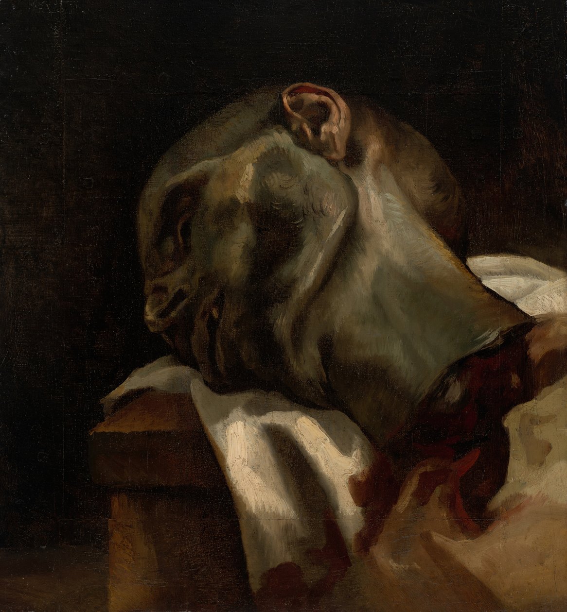 Hlava muže s gilotinou, 181819. od Theodore Gericault