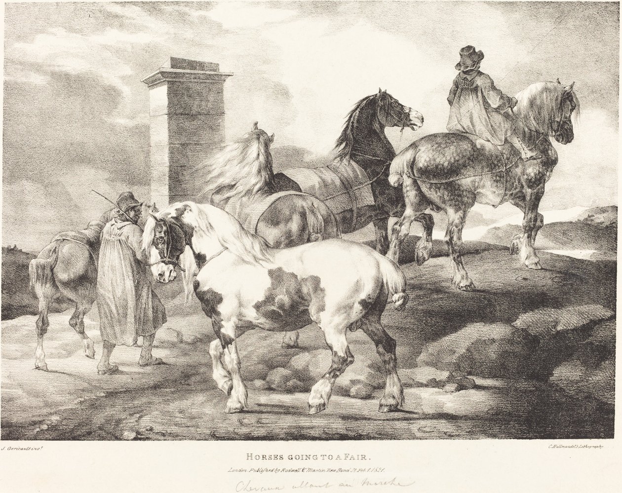 Koně jdou na pouť od Theodore Gericault