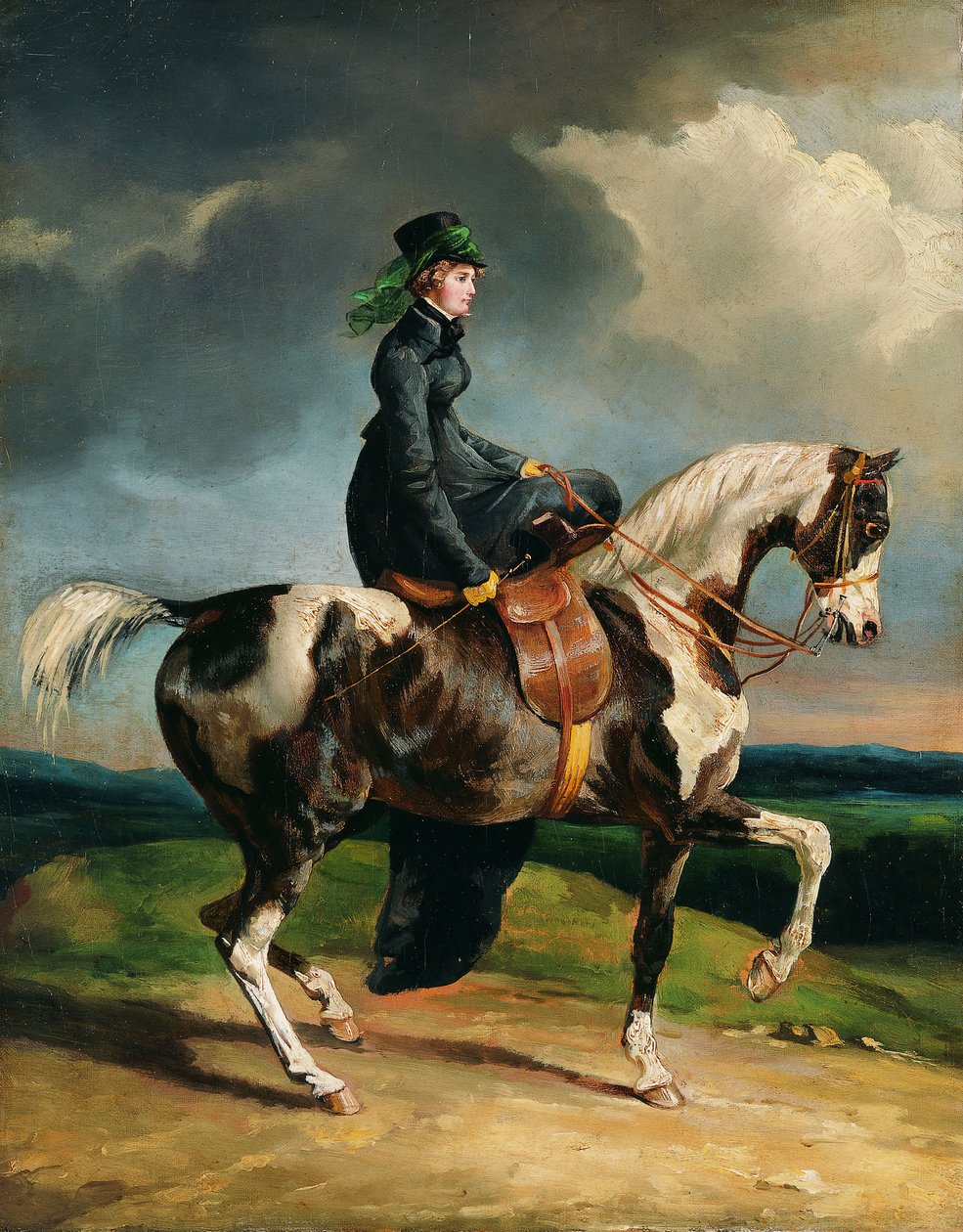 Jezdkyně, 1820 nebo později. od Theodore Gericault