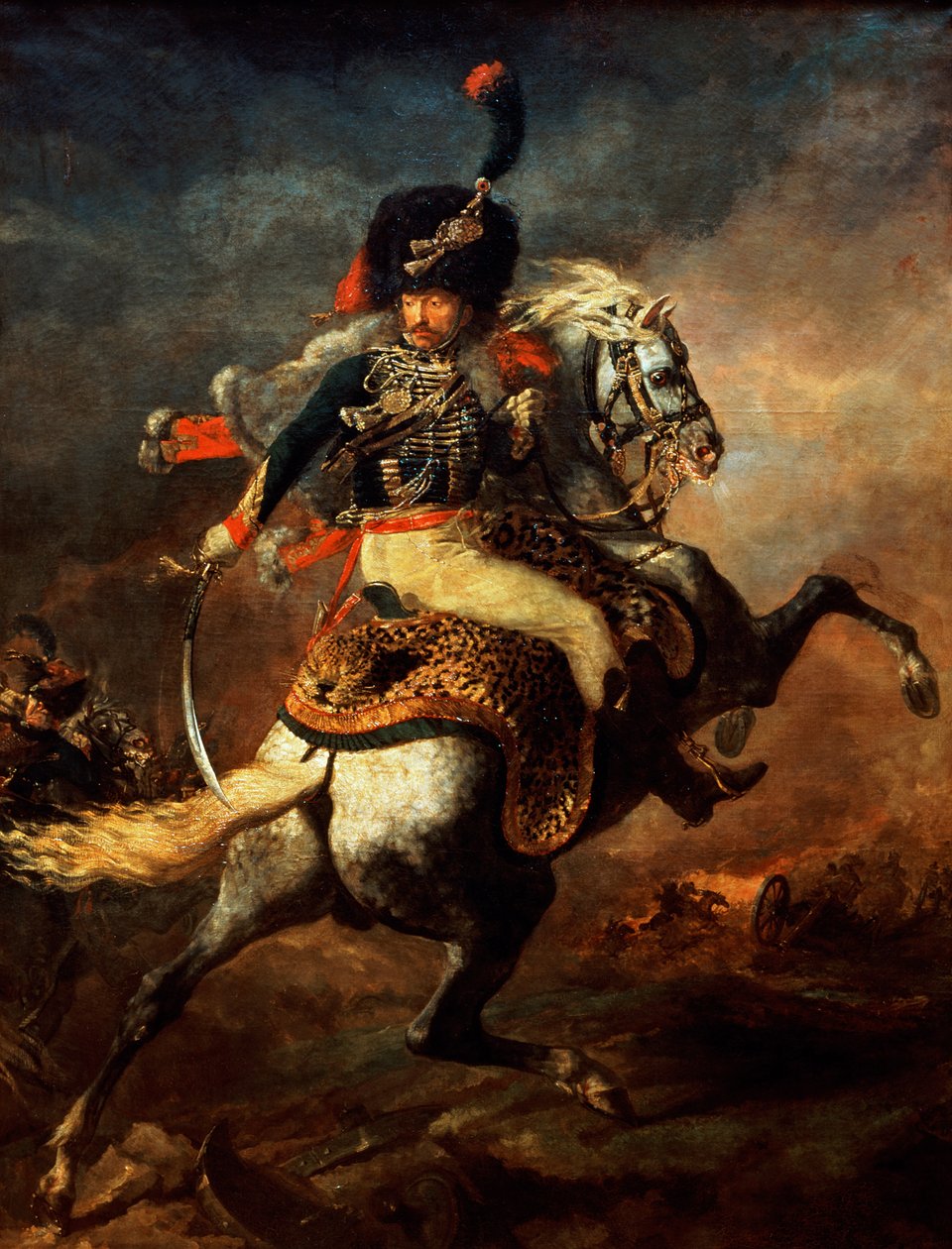Důstojník husarů od Theodore Gericault
