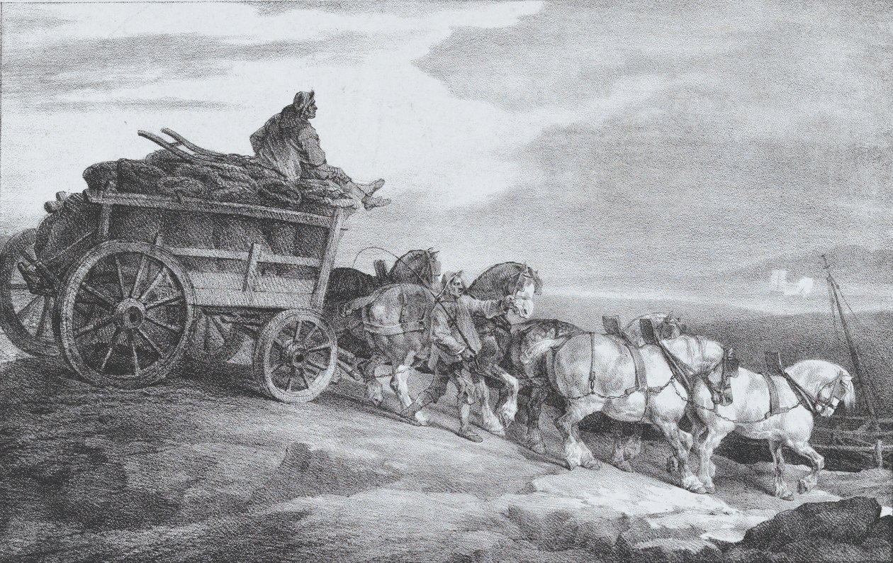 Uhelný vůz [sic.], 1821. od Theodore Gericault