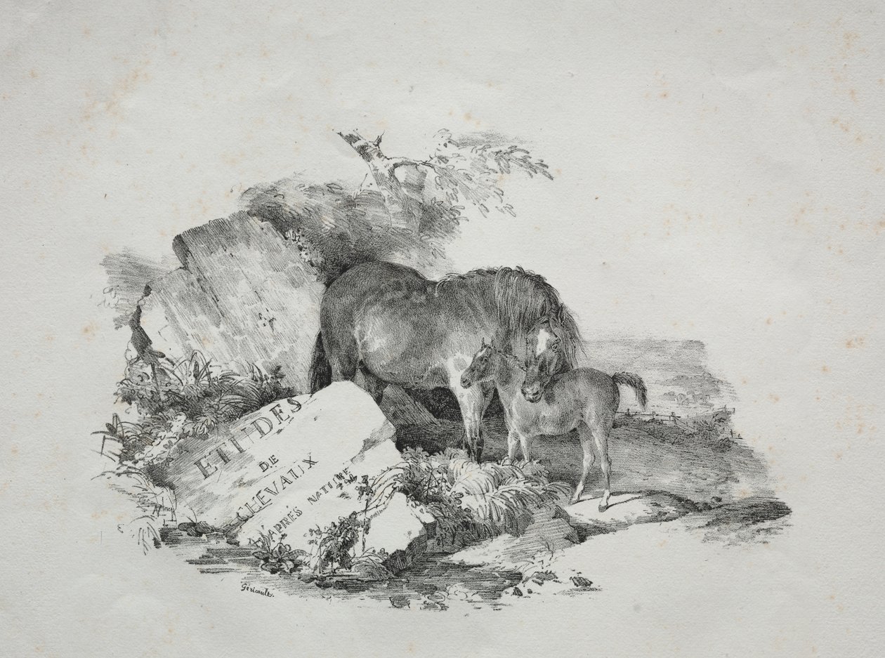 Klisna a její hříbě od Theodore Gericault