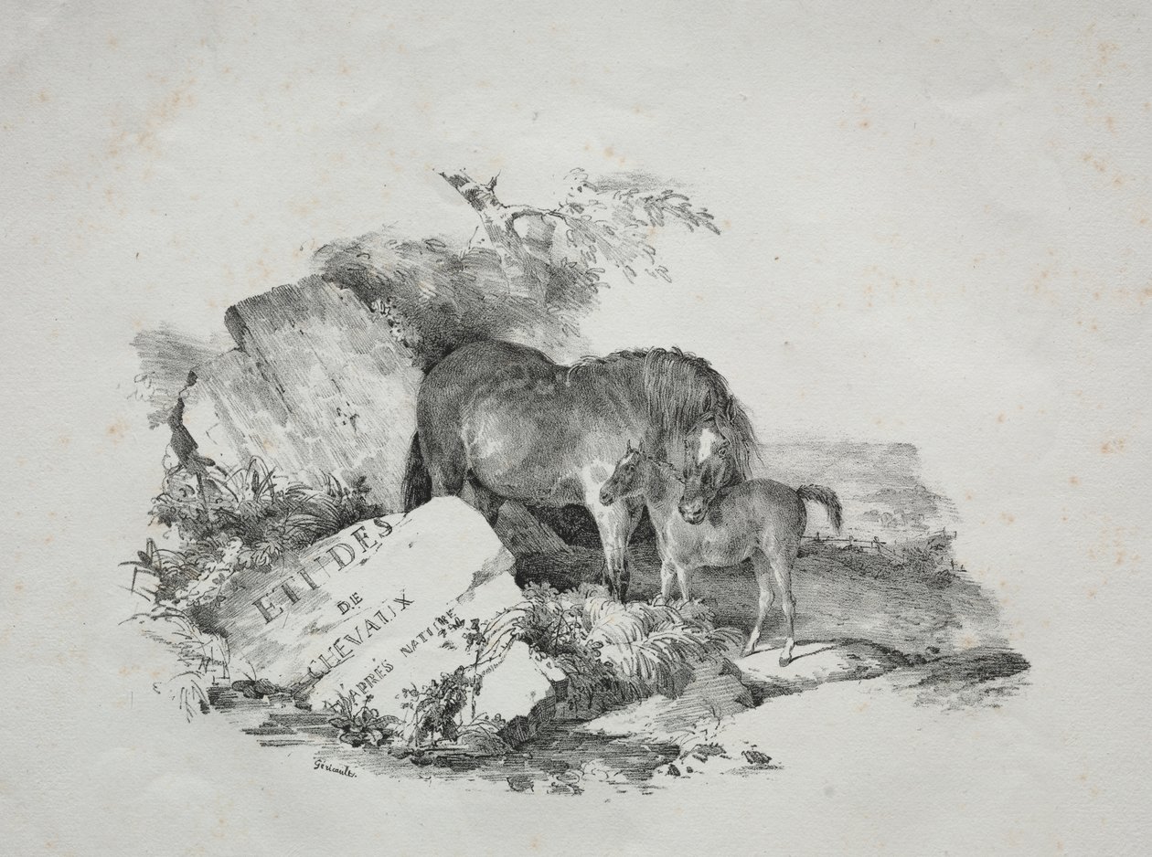 Klisna a její hříbě od Theodore Gericault