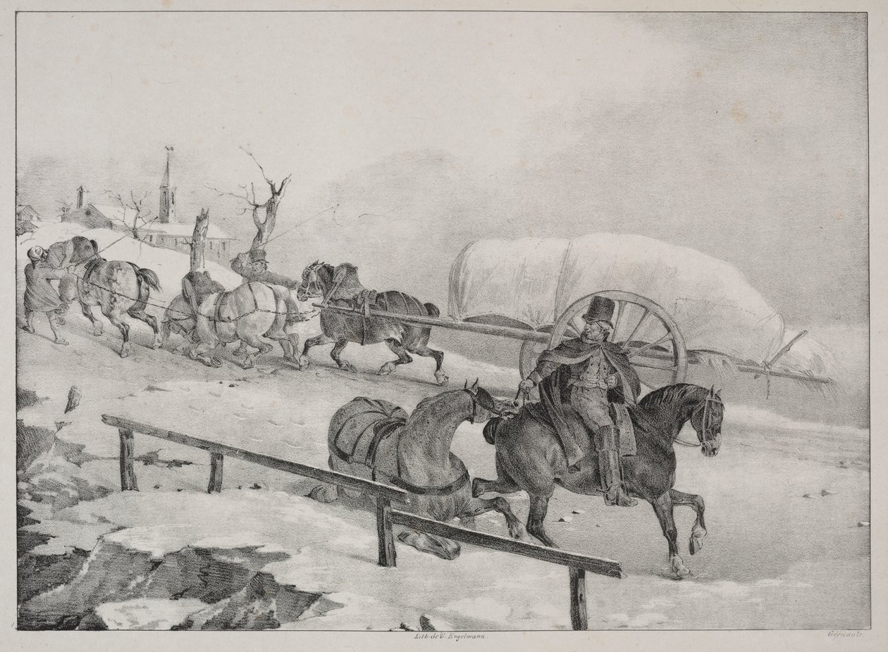 Wagoner šplhání do kopce od Theodore Gericault