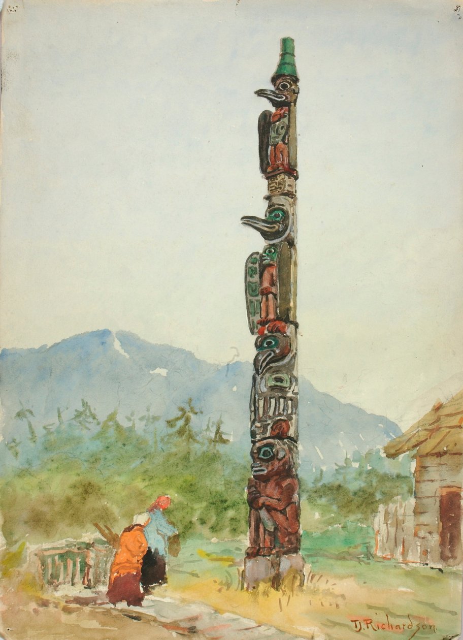 Totemový sloup Havran od Theodore J. Richardson